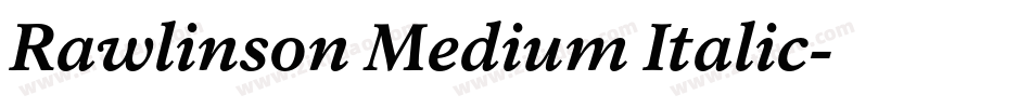 Rawlinson Medium Italic字体转换